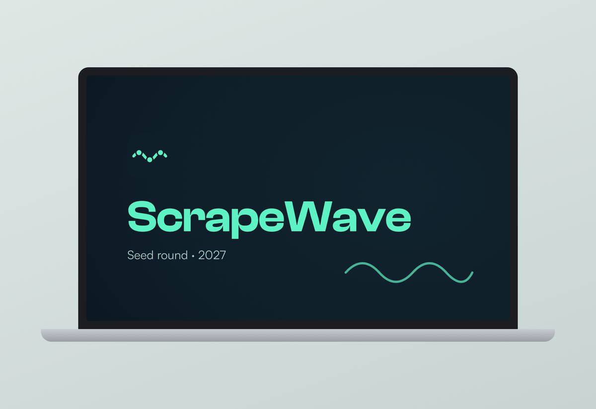 ScrapeWave pitch deck, from its launch kit